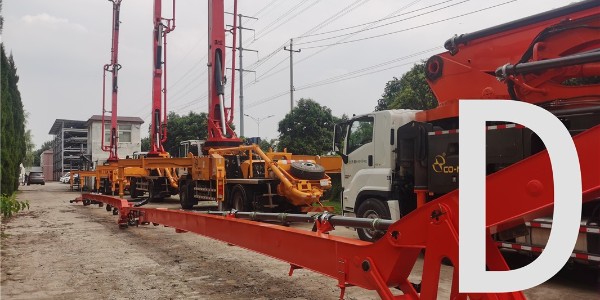 臂架末端的软管所在位置不会导致堵管