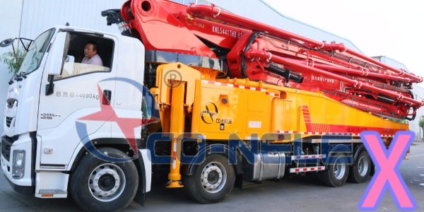 部分臂架or全展臂架，根据实际情况来定，实现小型泵车灵活施工